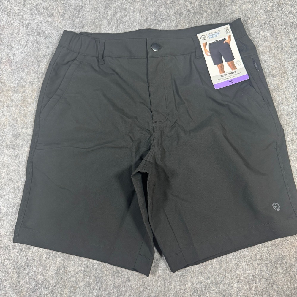 Mondetta Outdoor Project Mens Tech Shorts Gray Stretch Hiking Size 30 NWT